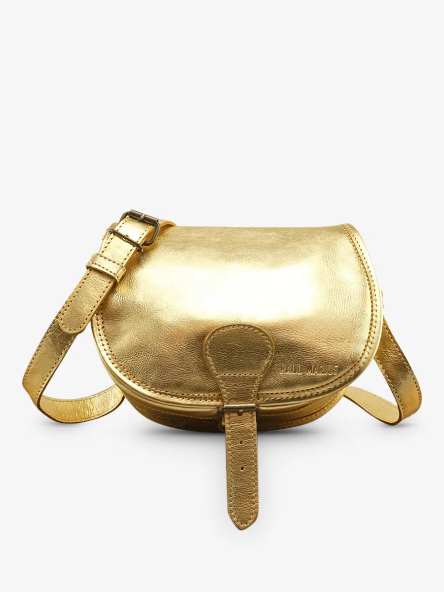 SAC BANDOULIÈRE CUIR FEMME DORÉ LeBohémien - Doré