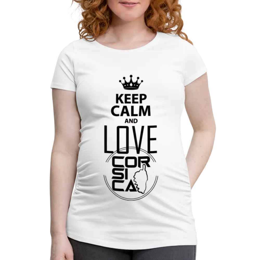 T-shirt de grossesse Keep Calm and Love Corsica